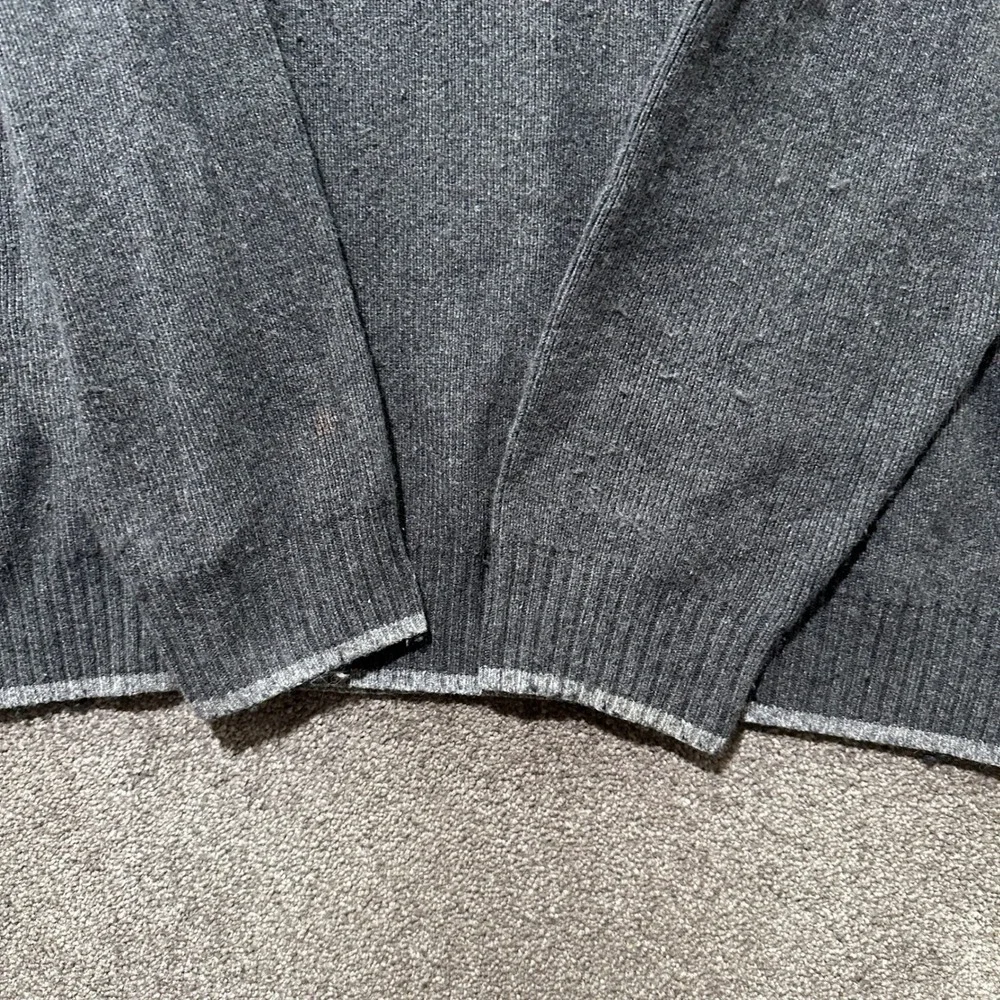 VTG Nike ACG‎ 1/4 Zip Pullover Sweater Men XL Gray Lambs Wool Blend Minimalist